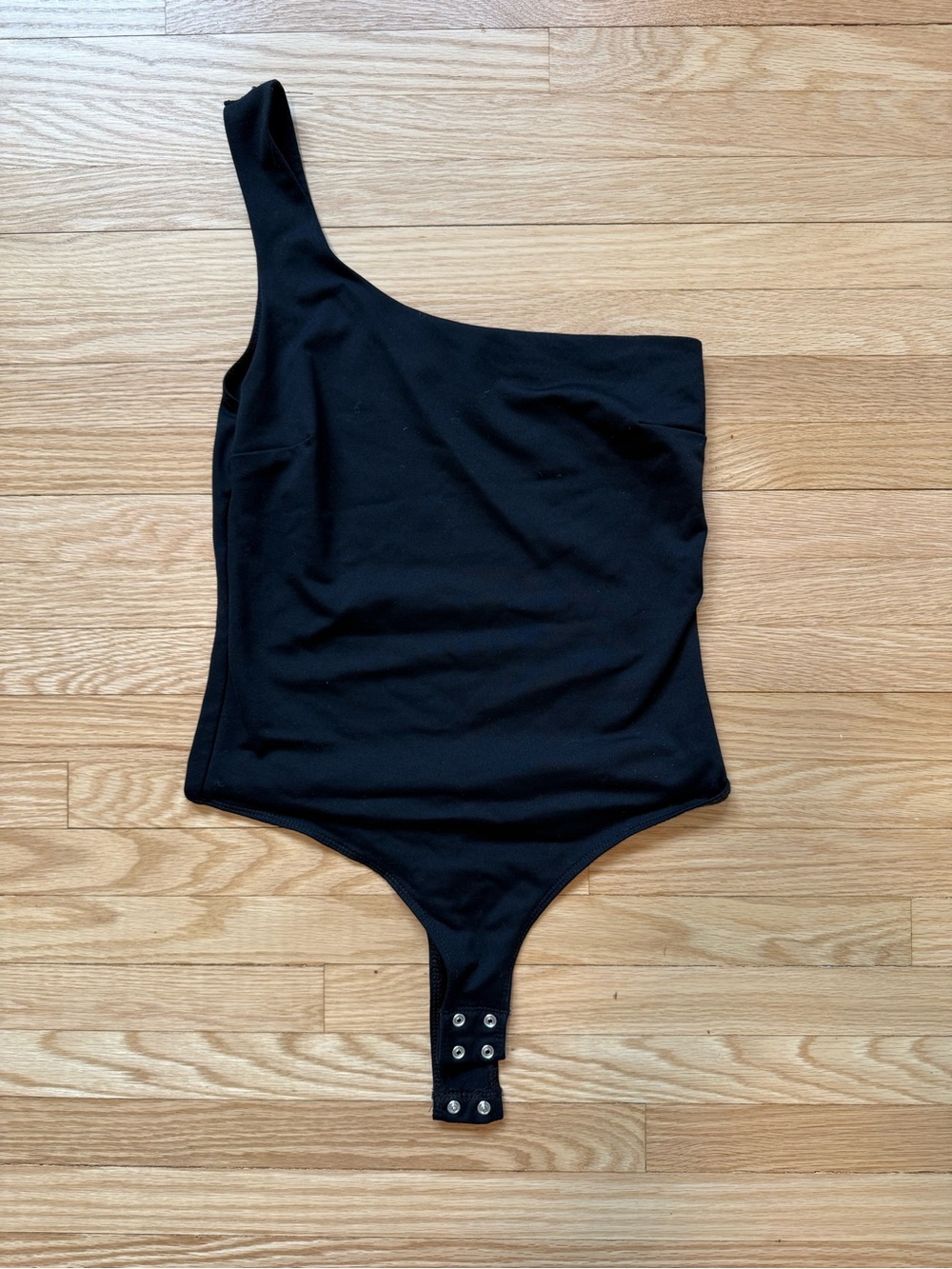 Dynamite One-Shoulder Black Bodysuit